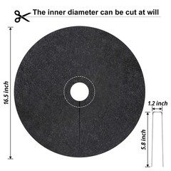 8 Pack Non-Woven Tree Mulch Ring, 16.5 Inch Degradabl Tree Protector Mat Reus…