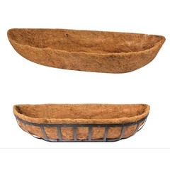 Half Moon Shape Flowerpot Mat Coconut Palm Liner Adjustable Wall Hanging Garden
