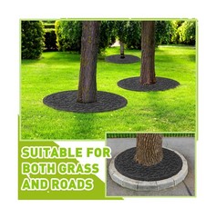 Peryiter 6 Pcs Rubber Mulch Tree Ring, Heavy Duty Rubber Mulch Mat, Tree Prot…