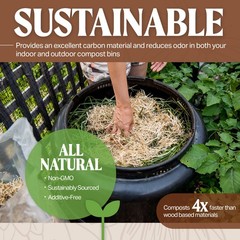 HealthiStraw GardenStraw Sustainable Straw Mulch, Compressed Bale, 3 cu ft