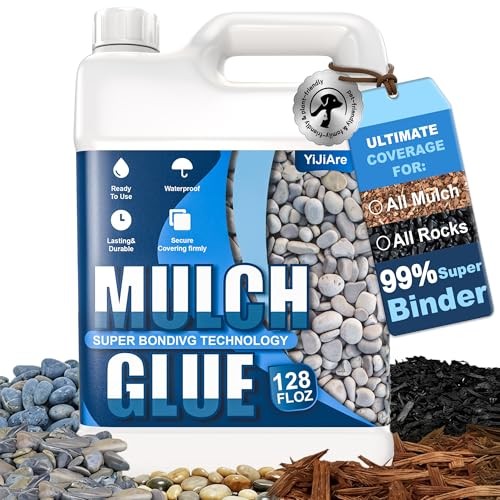 Mulch Glue for Landscaping Ready-to-Use Rock & Gravel Glue, Fast 1 Gallon