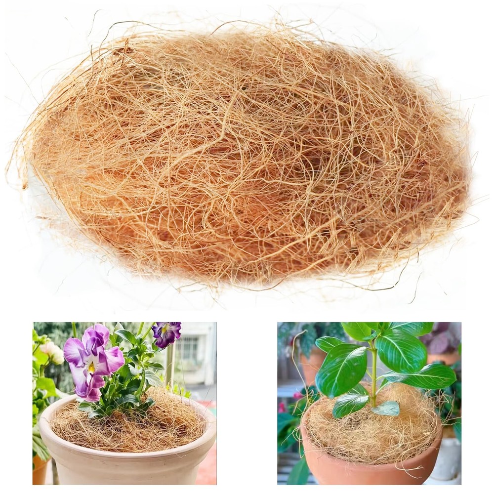 Natural Organic Coconut Husk Silk, Pure Shell Fiber Orchid Brown