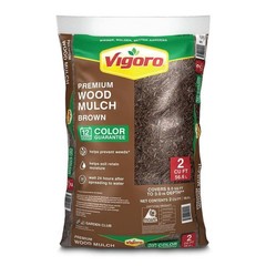 Lot of 6 Bags of Vigoro Premium Wood Shredded Bagged Mulch 2 cu. ft. per bag