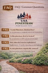 Long Needle Pine Straw Mulch 240 Sqft Coverage 1 Set Premium USA Harvested