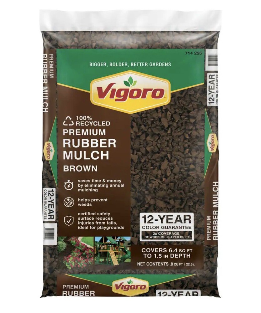 NuScape Red Landscape Playground Drainage Medium Rubber Mulch, 0.8 CU FT
