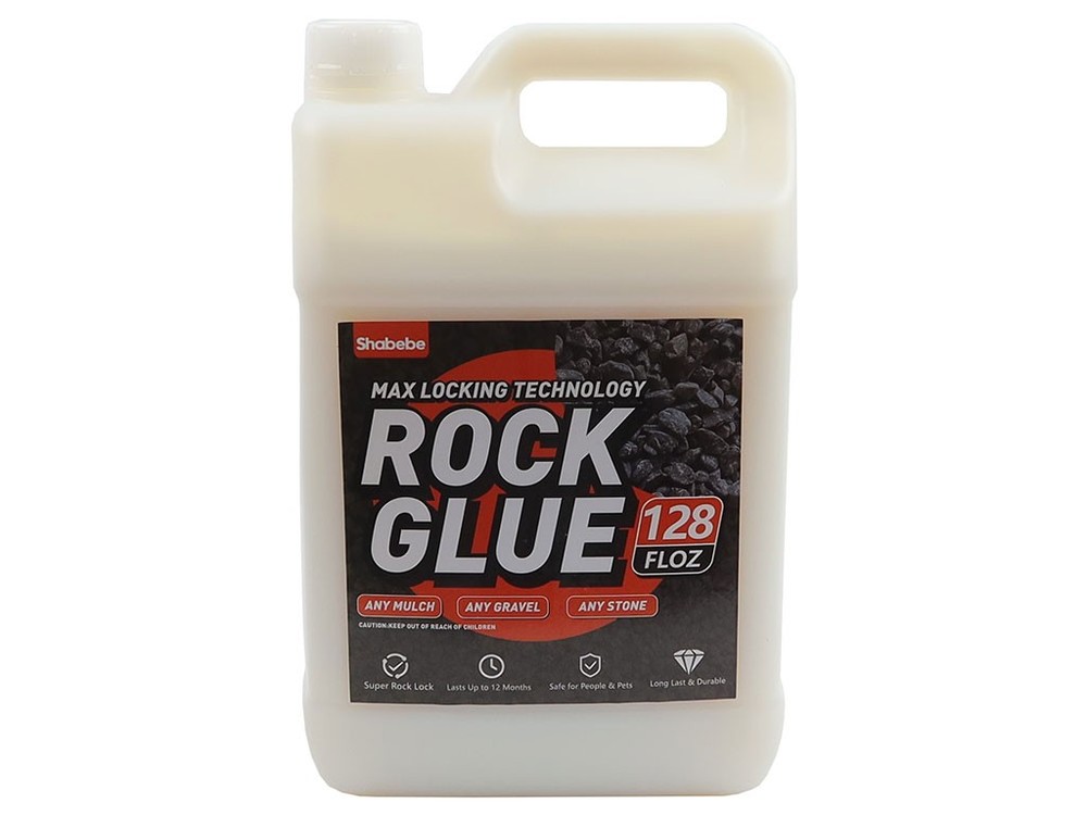 SHABEBE 1 GALLON PEA GRAVEL PEBBLES MULCH STRONG HOLD LANDSCAPING ROCK GLUE