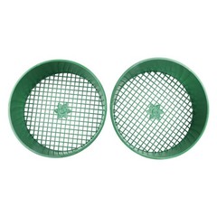 2pcs Plastic Round Garden Sieve Riddle For Compost & Soil Sifter Mesh Tool