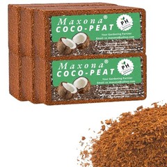 Maxona 6 Pcs Coco Coir Peat, 6.6LBS (1.1LBS/Pcs) Coconut 1.1LBS x 6, Brown