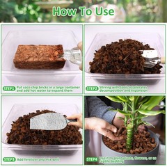 Riare 4 Pack Coco Chips Substrate for Plants- 8 x 4 x 1.8 inches, 4