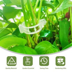 Pynqdfu 400Pcs Plant Support Clips,Plastic Tomato Support Clip,Garden Vine Cl…