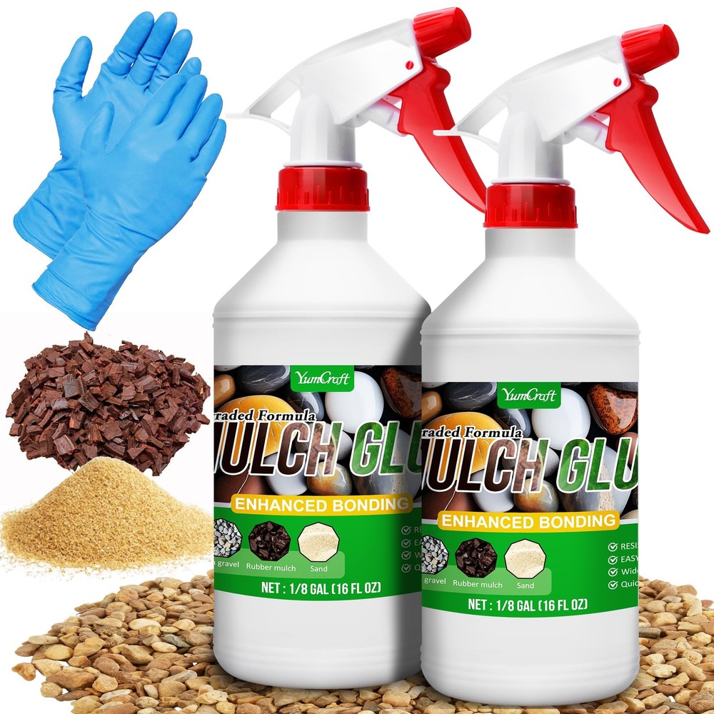 Landscape Rock Glue 32oz Concentrate Mulch & Pea Gravel Binding 32 oz, Clear