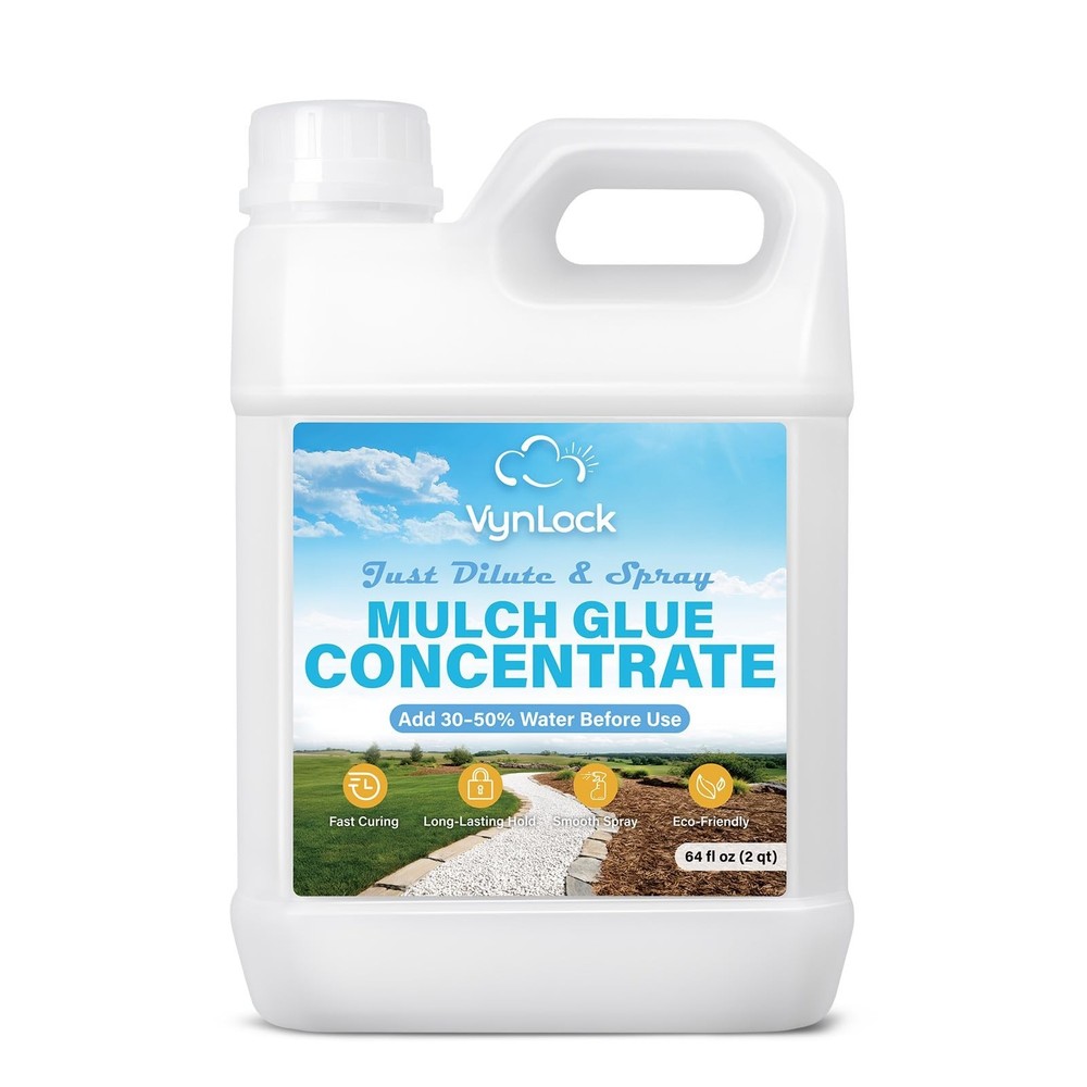 Concentrated Mulch Glue for Landscaping 64 oz, Landscape Rock Glue for Mulch,…
