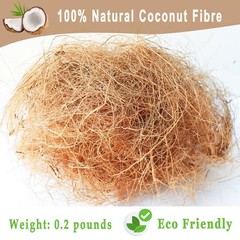 Natural Organic Coconut Husk Silk, Pure Shell Fiber Orchid Brown
