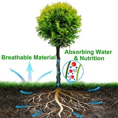 8 Pack Non-Woven Tree Mulch Ring, 16.5 Inch Degradabl Tree Protector Mat Reus…