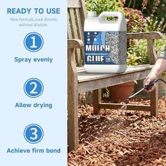 Mulch Glue for Landscaping Ready-to-Use Rock & Gravel Glue, Fast 1 Gallon