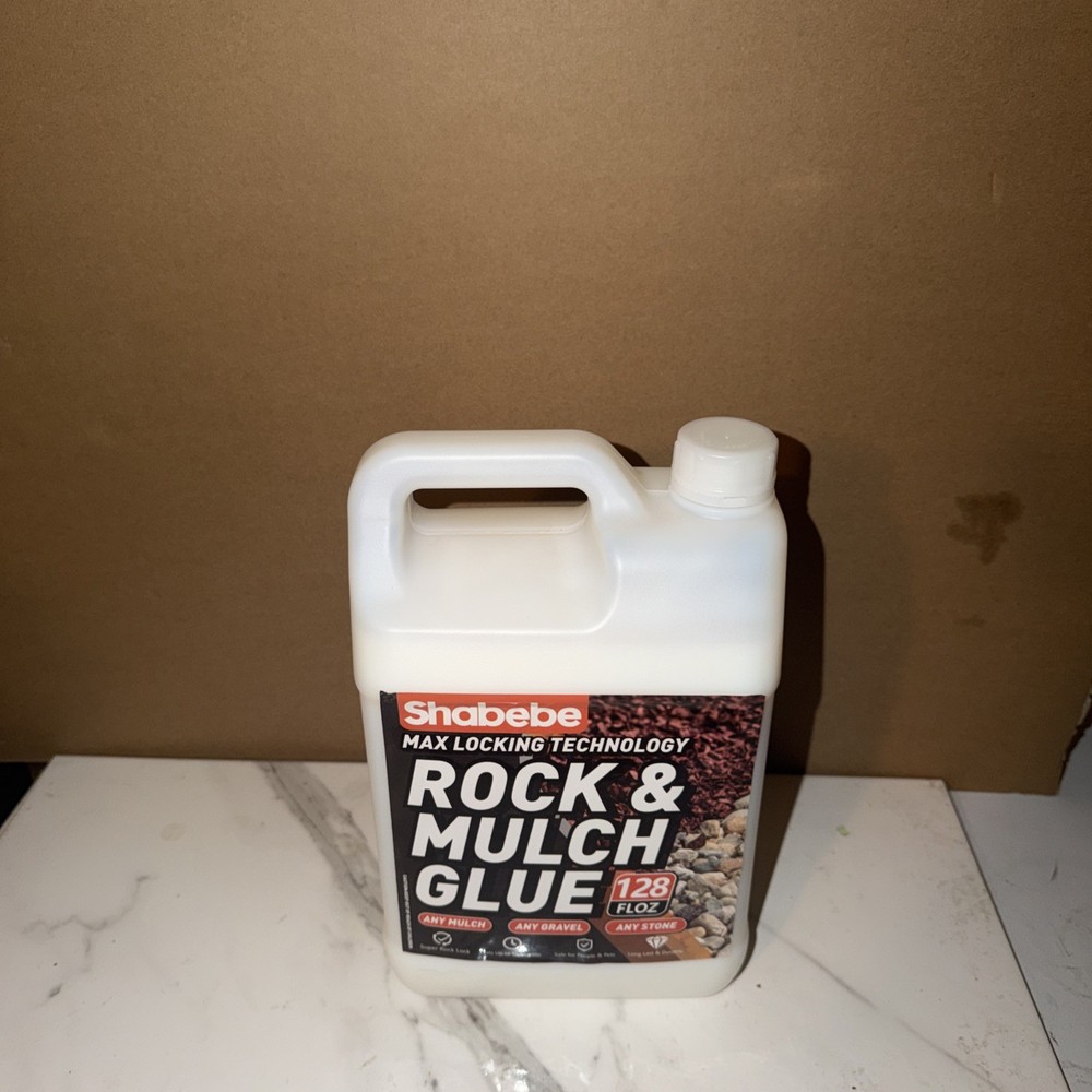 Rock Glue, 1Gallon Mulch Glue for Landscaping, Fast-Dry Strong Pea 1 Gallon