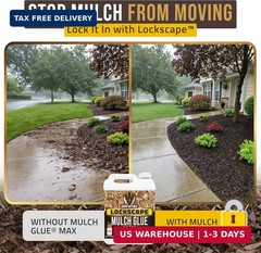 PetraMax Lockscape Mulch Glue for Landscaping Rocks Max Concentrate, Weed Barrie