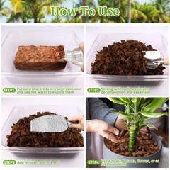 Riare 2 Pack Coco Chips Substrate for Plants- 8 x 4 x 1.8 inches, 2