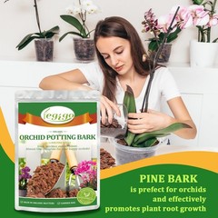 Legigo 2 Quarts Organic Orchid Potting Bark- All Natural Large, 2 Quart
