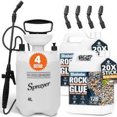 Rock Glue for Landscaping with Sprayer – 2 Gallon Mulch & 2 Gallon with Sprayer