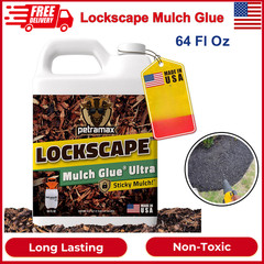Sticky Mulch Glue For Landscaping (64 Oz) – Non-Toxic, Ultra-Concentrated Binder