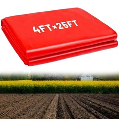 Garden Red Plastic Mulch Roll 4ft x 25ft for Faster Crop Growth and Harvests