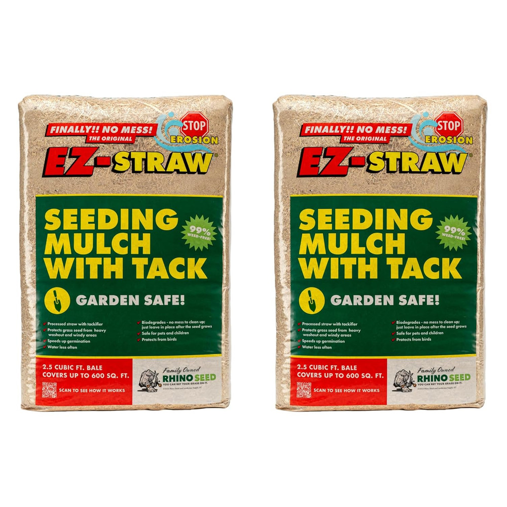 Seeding Mulch with Tack – Biodegradable Processed Straw, 2.5 Cu. Ft. Bale (Cover