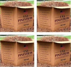 USA Pine Straw Premium Pine Needle Mulch Pine Needle Mulch Covers 65-80 Sqft 2
