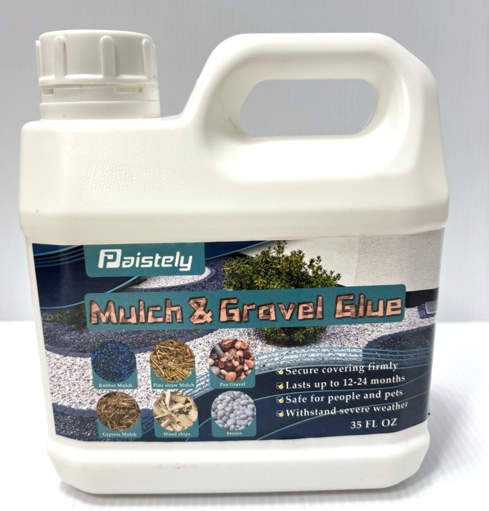 Paistely Mulch & Gravel Glue 35oz Landscaping Adhesive Wood Chips Pebbles Gravel