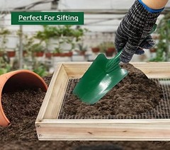 Soil Sifter, Dirt Sifter for Gardening, Compost Sifter, Garden Sieve, Light