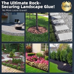 Rock Glue for Landscaping – 2 Gallon Mulch Hold with Grip Max, Strong Adhesio…