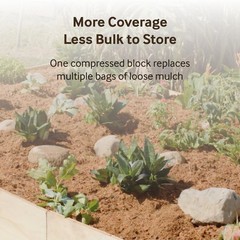 Coco Mulch Compressed Block 9.1 Lb – Expands to 64 Quarts for Landscaping