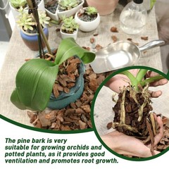 3 Quart Organic Orchid Bark for Potting-Natural Mulch 3qt, Medium