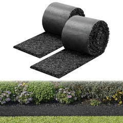 VEVOR Recycled Rubber Mulch Roll 140 x 5.5in for Garden Pathway Mulch Mat 2 Pack