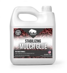 Rhino Stabilizing Mulch Glue – Mulch Glue Binder, Rock Glue for Landscape