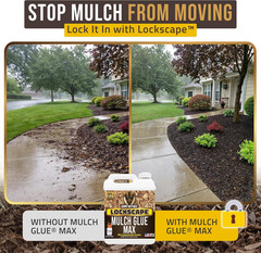 Max Lockscape Mulch Glue – 4 Gal Strong, Pet Safe, 3X Concentrated Binder