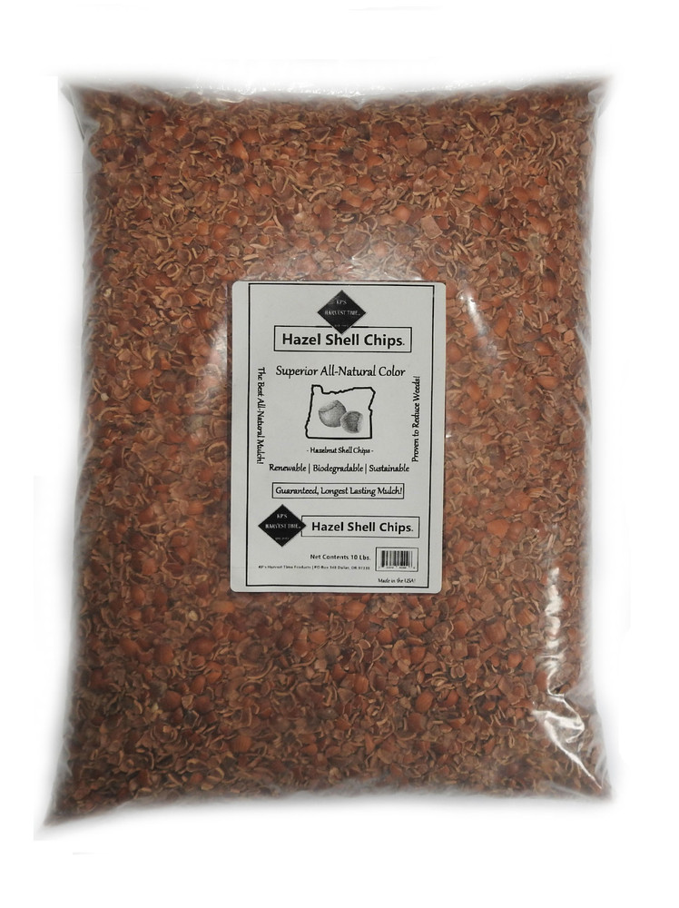 Hazel Shell Chips – Mulch Amendment Product – 10 lbs. (Hazelnut Shells)