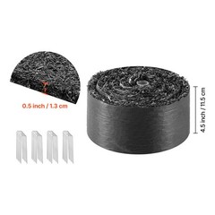 Uimoso Rubber Mulch Roll 120 x 4.5in for Landscaping Border Pathway Mat 2 Rolls