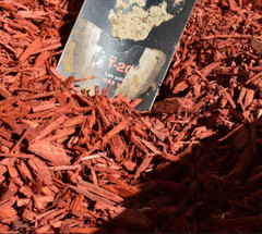 Mulch corteza color rojo