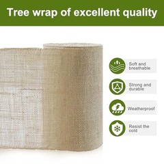 4 Rolls Burlap Tree Protector Wraps, 4.7″ x16.4′ Winter-Proof Tree Trunk