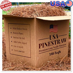 Pine Straw Organic Mulch Soil Moisture Retention Weed Control Covers 240 Sqft US