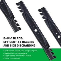 Grasscool 942-04308 Mulching Blades for Troy Bilt Cub Cadet ZT1 42 Mower | 6 …