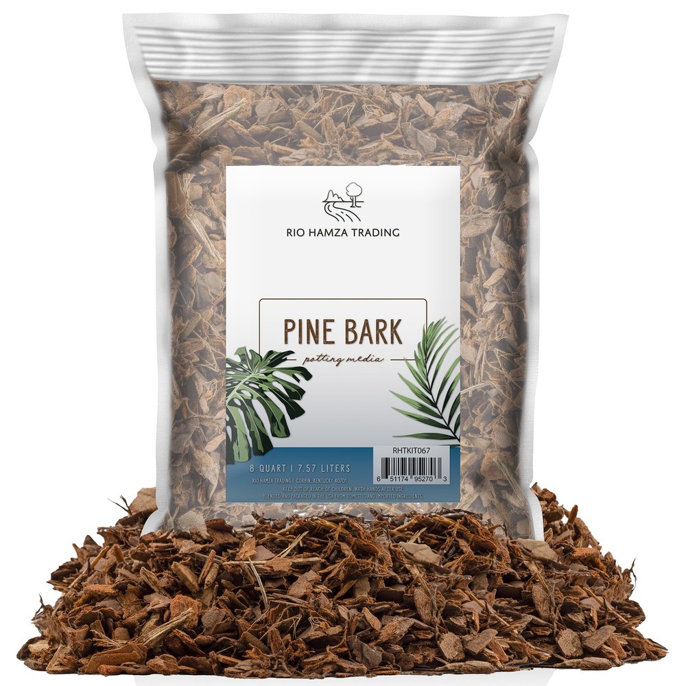 100% Natural Pine Bark Mulch Nuggets (8 Quarts), Small Chips 8 Quarts