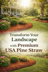 Long Needle Pine Straw Mulch 100 Sqft Coverage 1 Set Premium USA Harvested