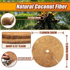 16Pcs Coconut Fiber Tree Mulch Mat, 11.8 Inch Mulch Plant Protectors Mat8411