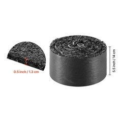 Rubber Mulch Mat Roll, 2 Rolls 140 x 4.5 in, Recycled Garden Edging with Stakes
