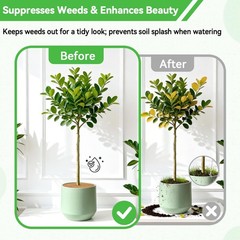 11.8 Inch Coconut Fiber Tree Ring Mulch Mat, 3 Pack Tree Mulch Ring | 100% Na…