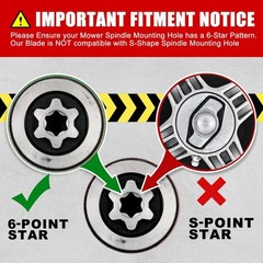 Grasscool 942-04308 Mulching Blades for Troy Bilt Cub Cadet ZT1 42 Mower | 6 …