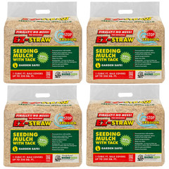 EZ-Straw Seeding Mulch with Tack, Biodegradable Straw, 11lb (Pack of 4)