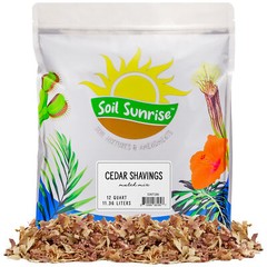 Natural Cedar Shavings Mulch / Bedding (12QT); Indoor / Outdoor Garden Pet Use